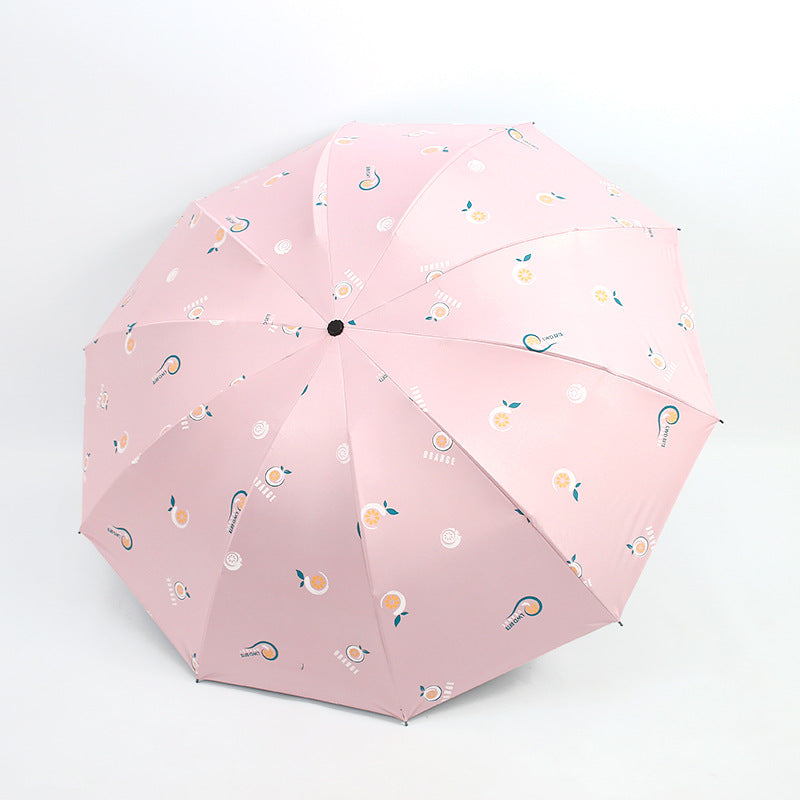 Dames sammenleggbare paraply med glade motiver Skanto