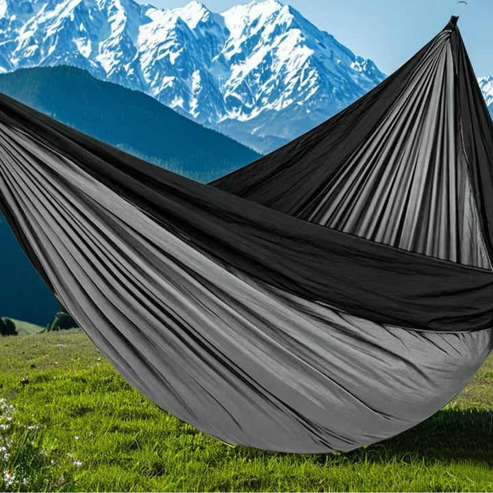 Ultralett bærbar fallskjerm camping hengekøye med forsterkede trestropper og ripstop nylon Skanto