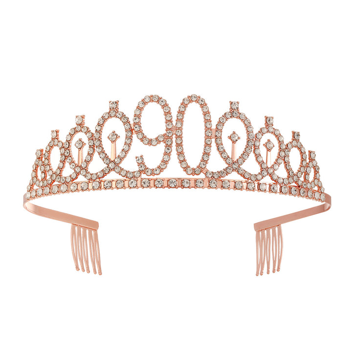 Damer krystall dekorert tiara med elegant design Skanto