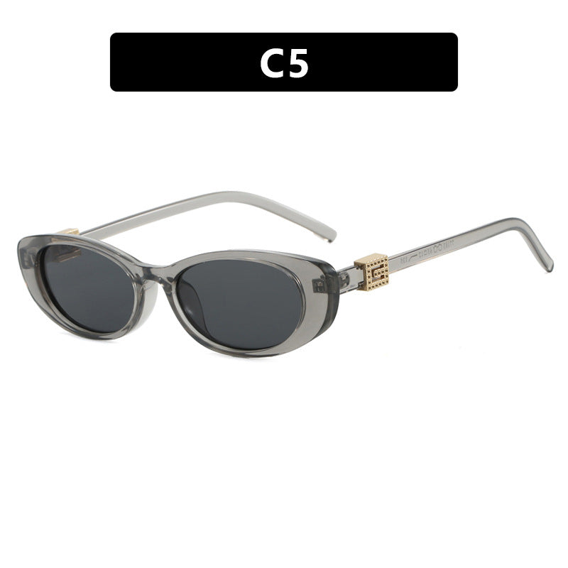 Dame elegant Cat-Eye solbriller med fine aksenter Skanto