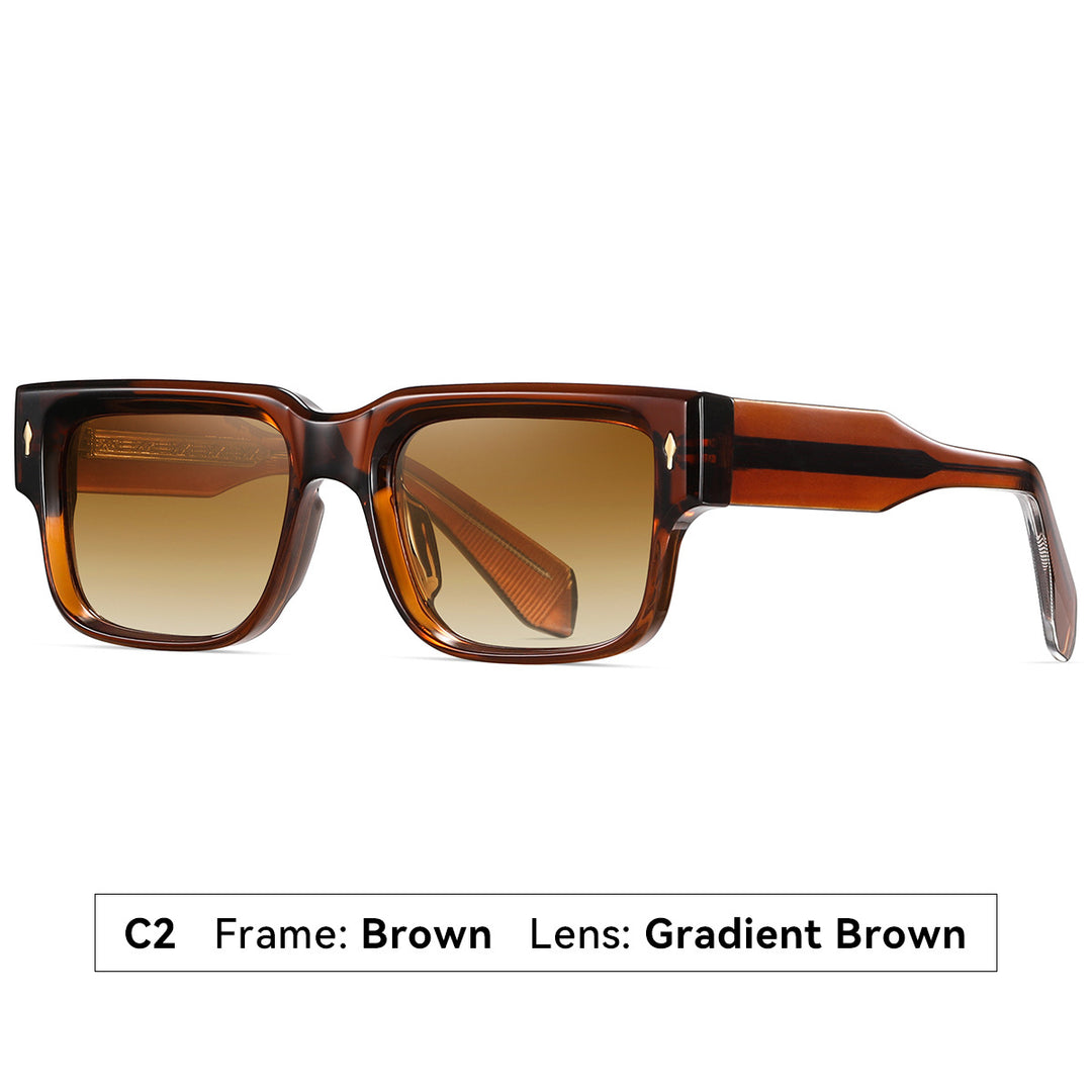 Dame solbrille i moderne, kantet design Skanto