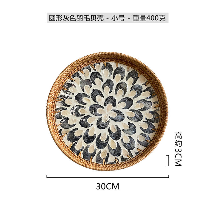 Dame rund håndlaget serveringsfat Skanto