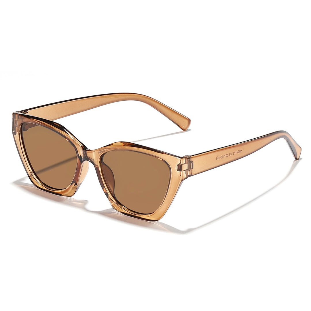 Dame geometrisk solbrille med moderne, hypoallergen plastramme Skanto