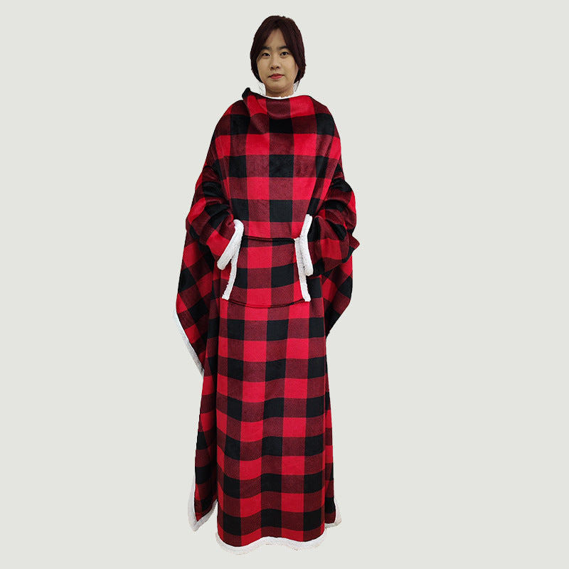 Dame Kosegenser Poncho i myk fleece Skanto