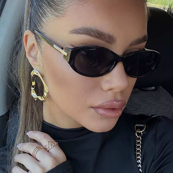 Damen cat-eye solbrille med robust ramme og polariserte linser Skanto