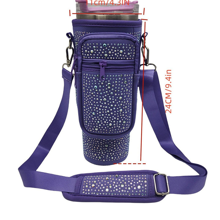 Dame Drikkeflaske Cover med glitrende Rhinestones Skanto