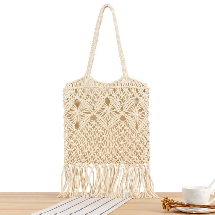 Hand-knotted Macrame Tote Bag Skanto