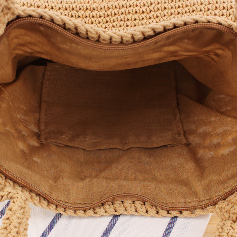 Net bag made of hand-knotted natural materials Skanto