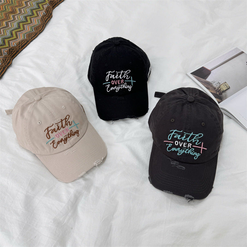 Kvinne's Slitt Brodert Baseball Caps Skanto
