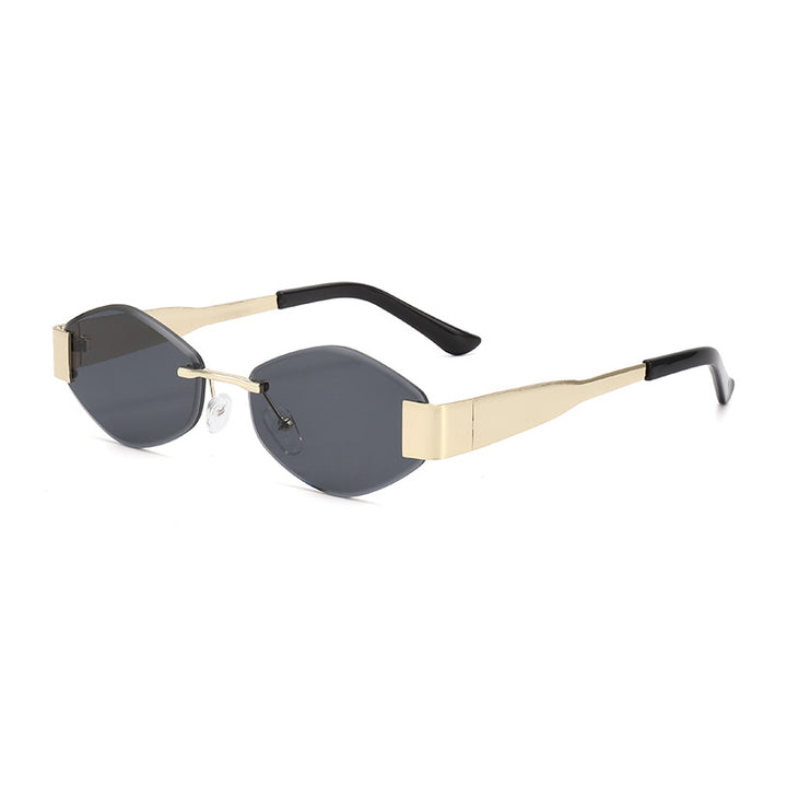 Dame motemessig solbrille med elegant åttekantet ramme og UV-beskyttelse Skanto