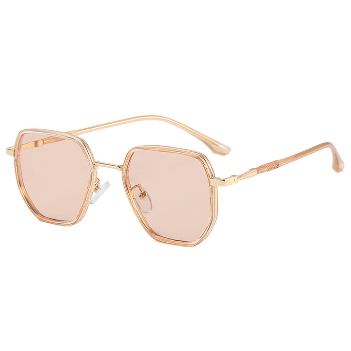 Dame geometrisk solbrille med elegant glassdesign Skanto