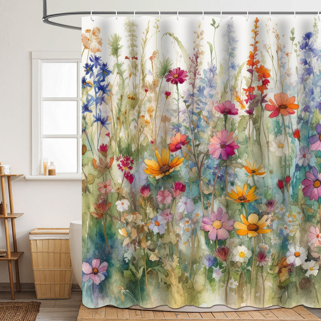 Blomster mønstrede badekar dusjforheng Skanto
