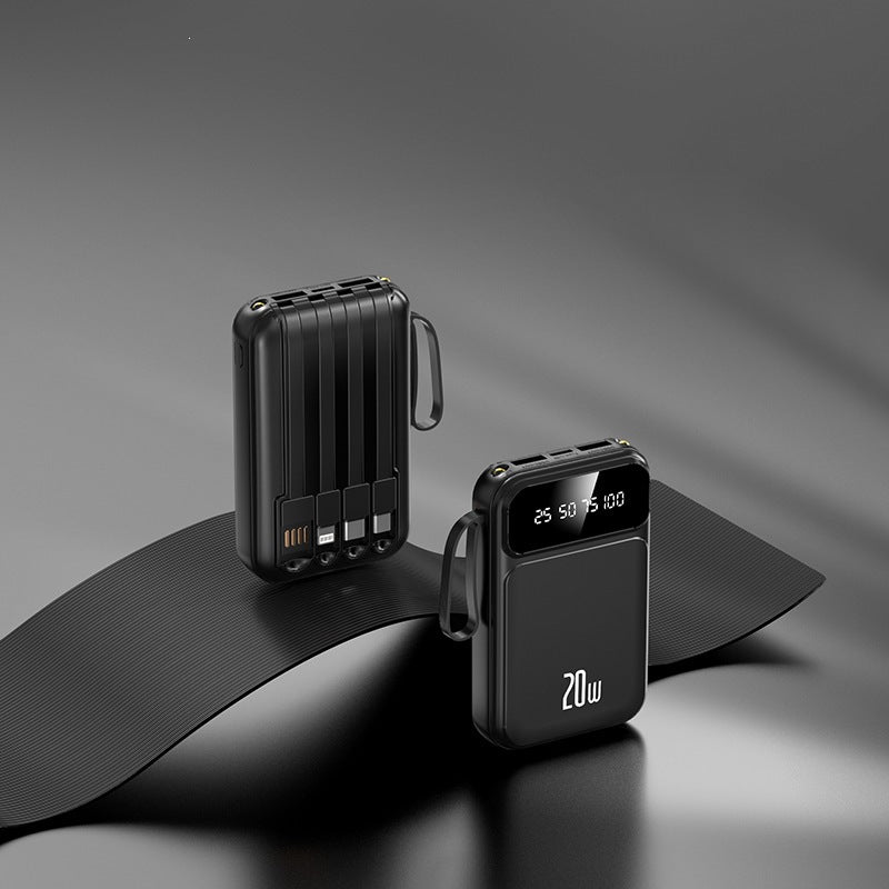 Bærbar powerbank med integrert hurtigladefunksjon og LCD-skjerm Skanto