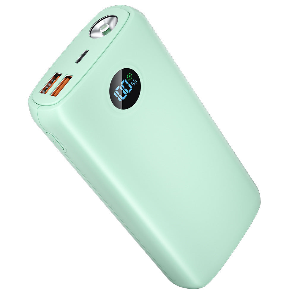 Powerbank med integrert LED-lommelykt og digitalt display Skanto