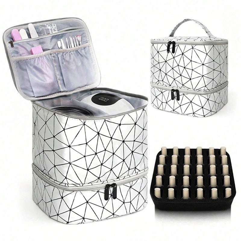 Kosmetik-organizer-veske med dobbelt design og robust innvendig fôr Skanto