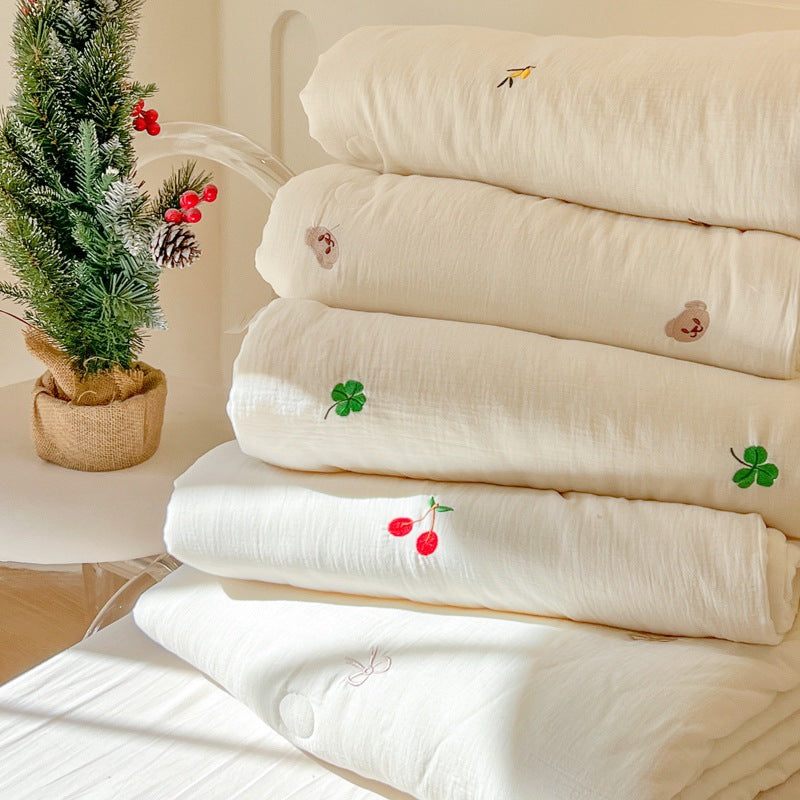 Kvinne lett og pustende quilt med delikate blomster mønstre Skanto