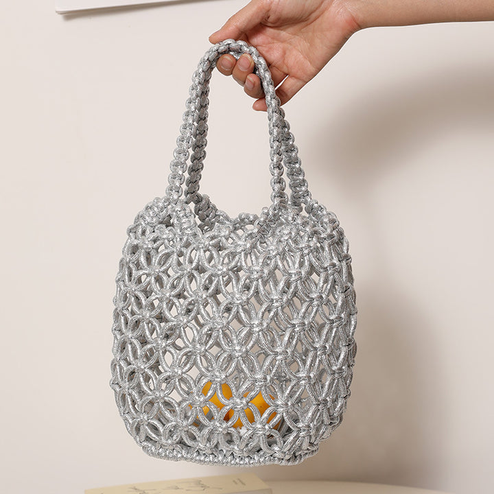 Trendy Shopper-veske med unikt nettdesign Skanto