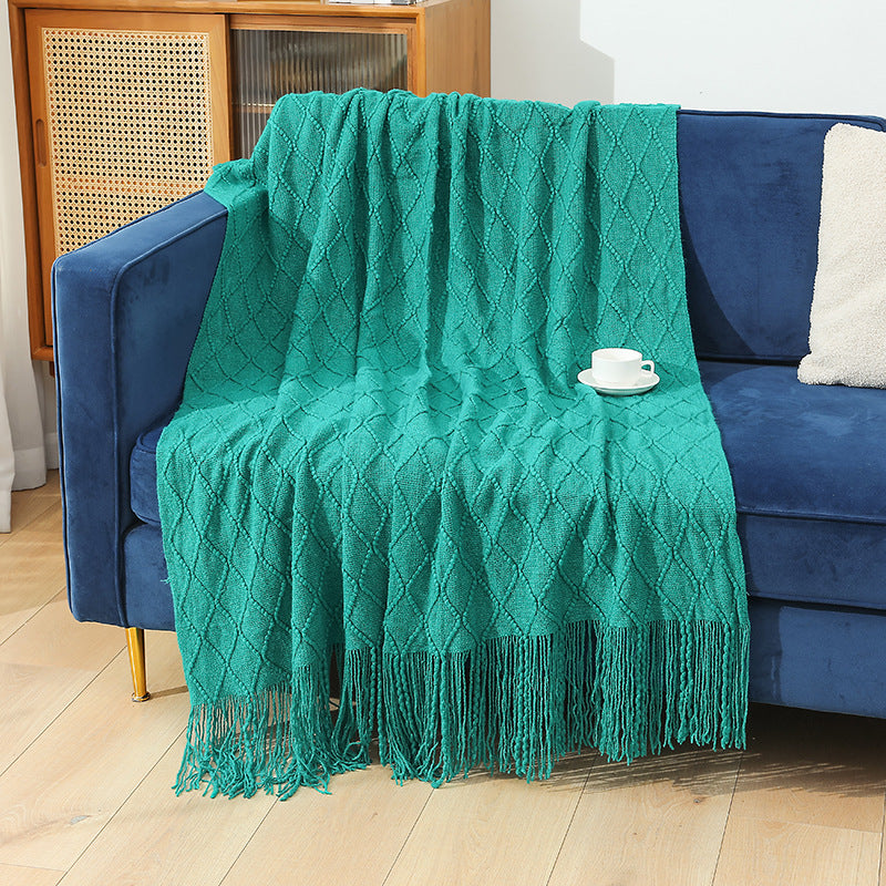 Damer cozy strikket teppe Skanto