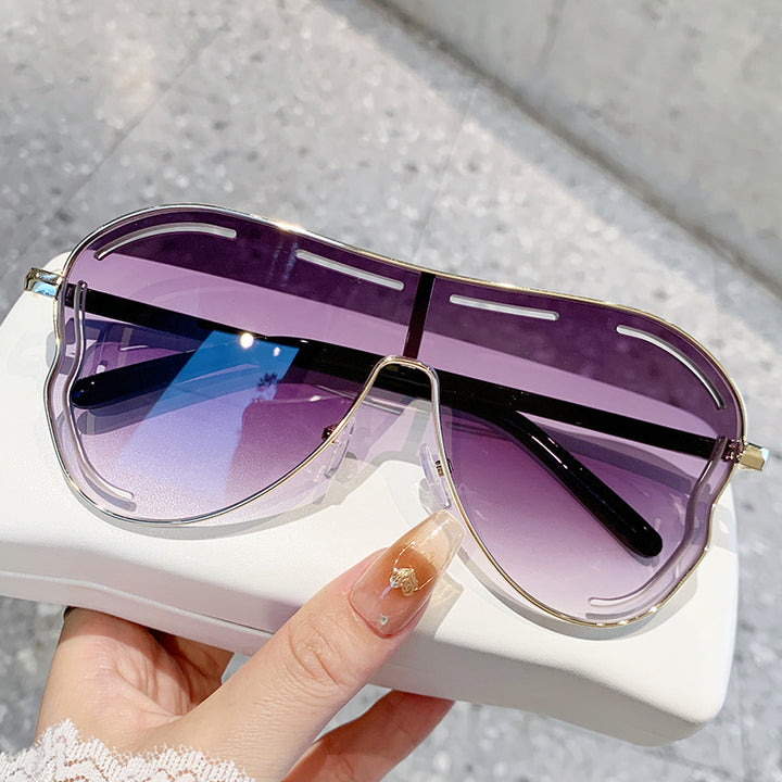 Menn's Aviator-Style Shield Sunglasses Skanto