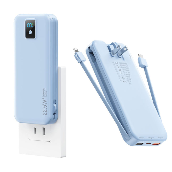 Powerbank med digitalt LCD-display og integrert lader Skanto