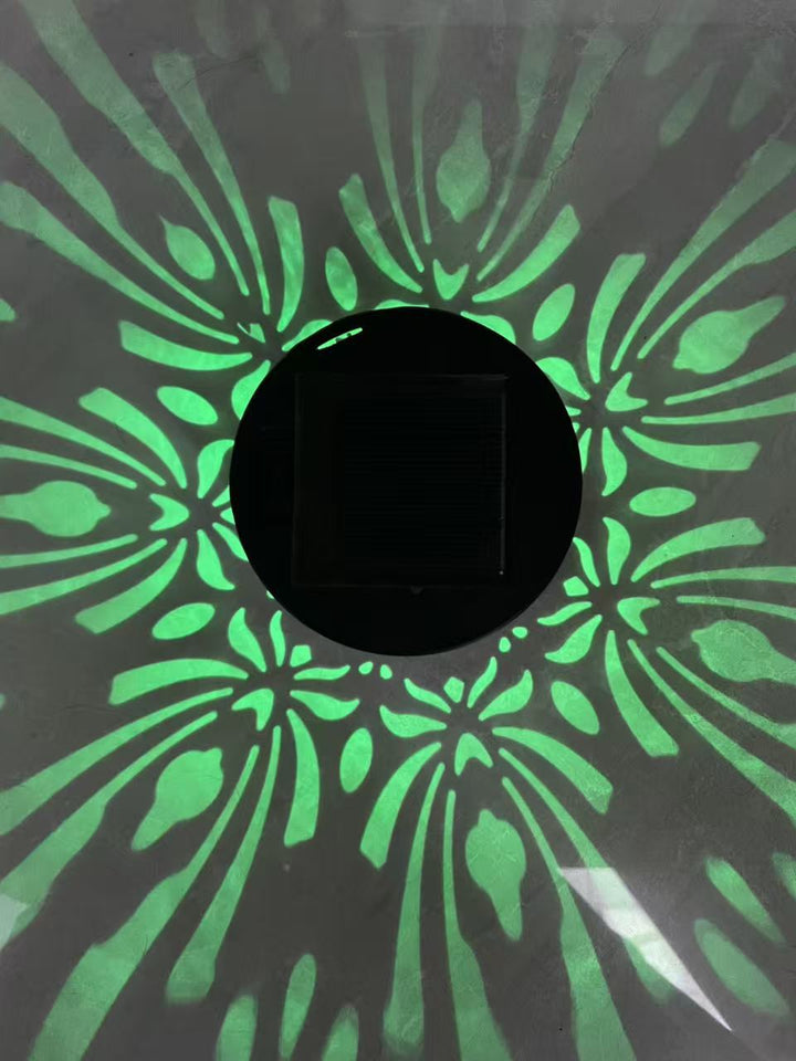 Solær Projektor Hage Lys Med Dekorativ Blomster Mønster Og Skumrings-til-Dawn Sensor Skanto