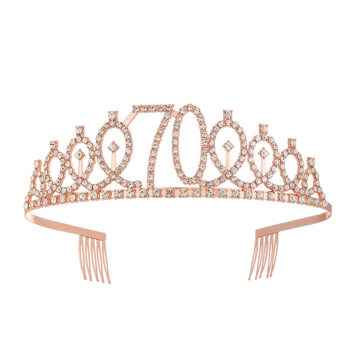 Damer krystall dekorert tiara med elegant design Skanto