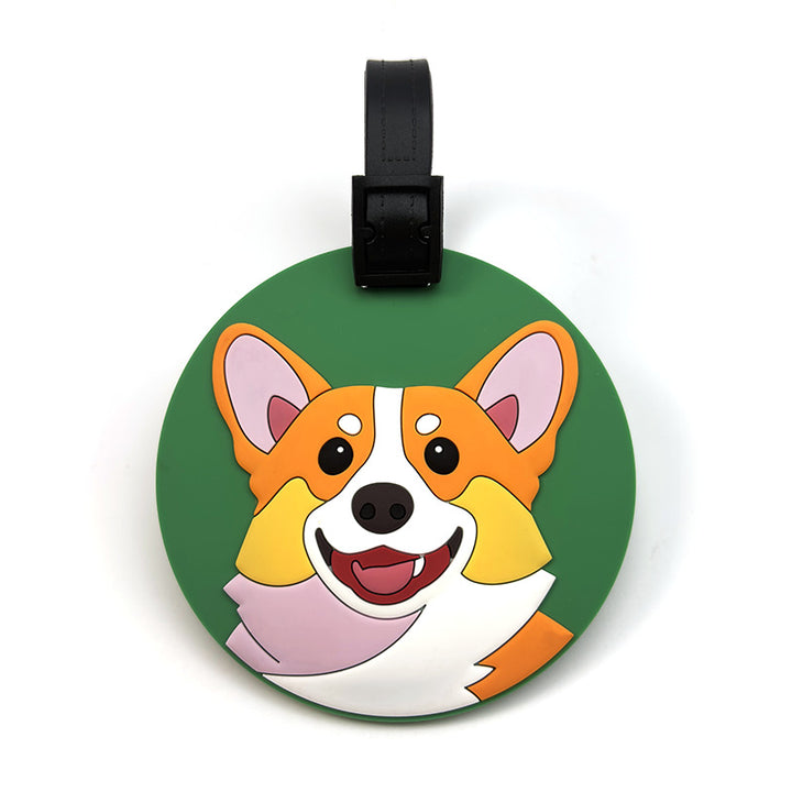 Unisex Cute Corgi Design Luggage Tag Skanto