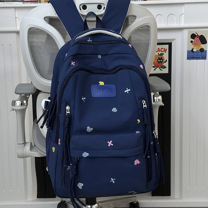 Nydelig brodert trendy skoleveske