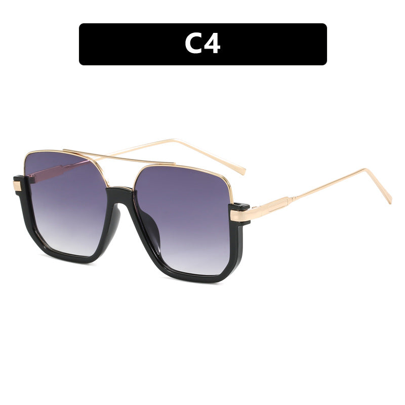 Damer oversized solbriller med trendy kvadratisk ramme og beskyttende UV-filter Skanto