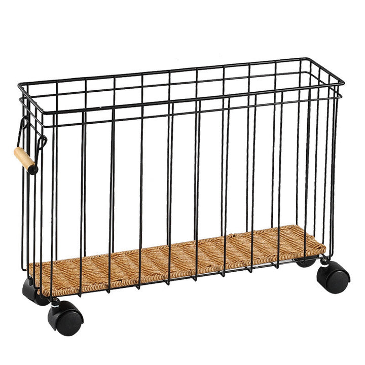Rullende Rattan Oppbevaringsvogn Skanto