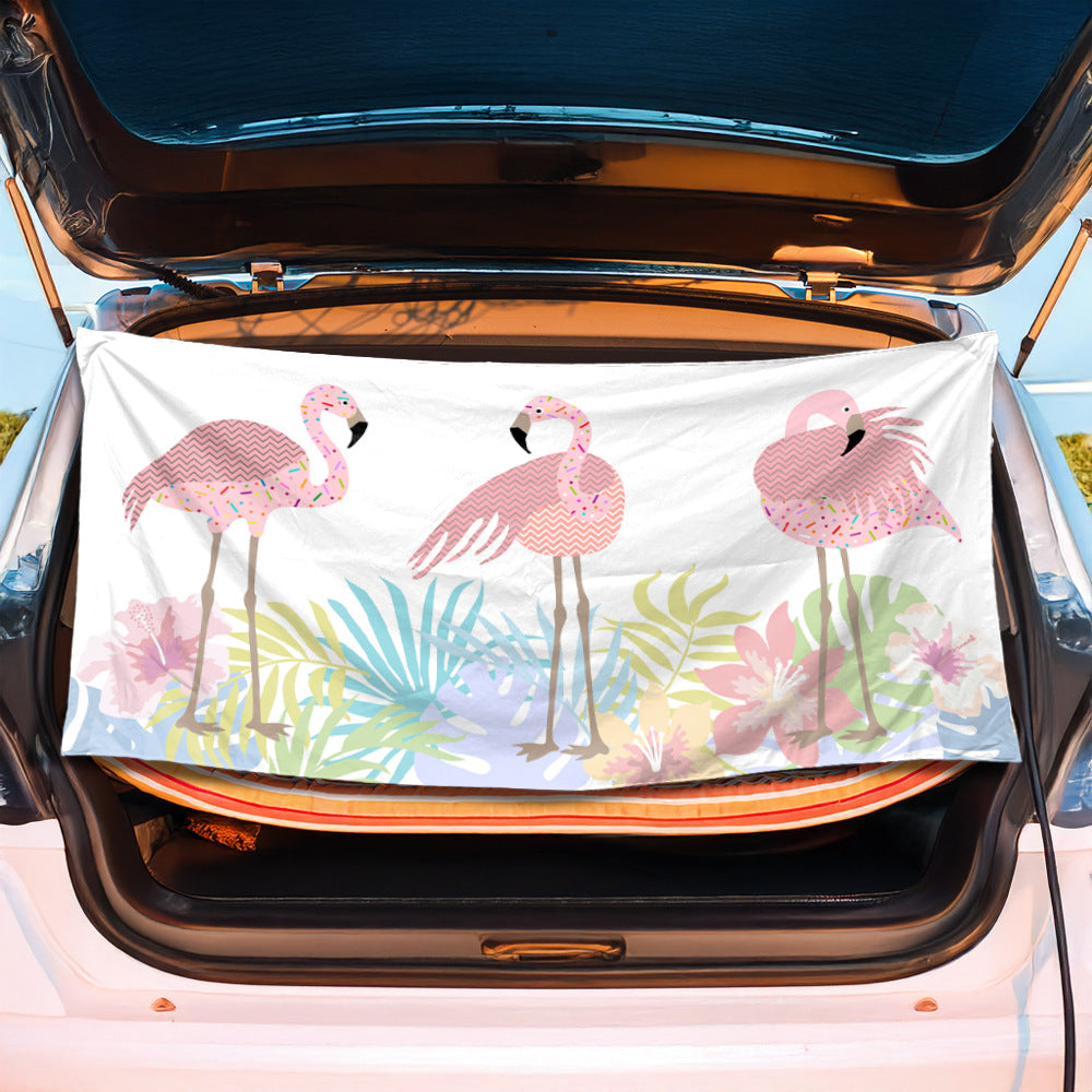 Bagasjeromsmatte med kreativt flamingo-design Skanto