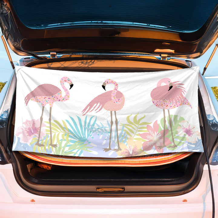 Bagasjeromsmatte med kreativt flamingo-design Skanto