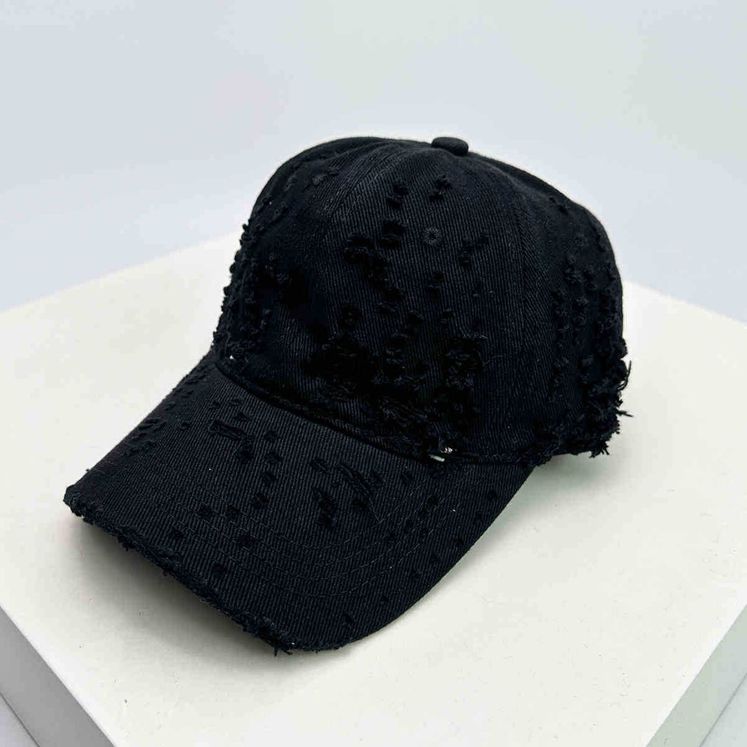 Dame's Distressed Teksturert Baseball Cap Skanto