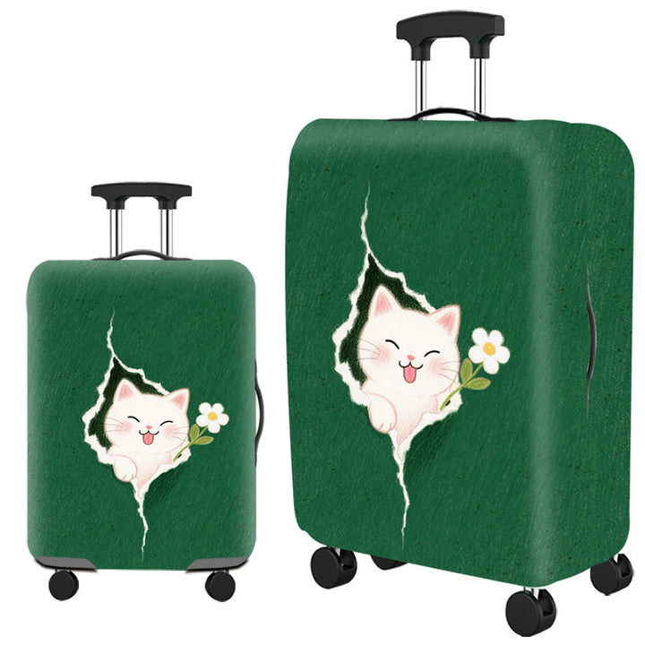 Damer hard skall koffert med kreativt kattemotiv Skanto