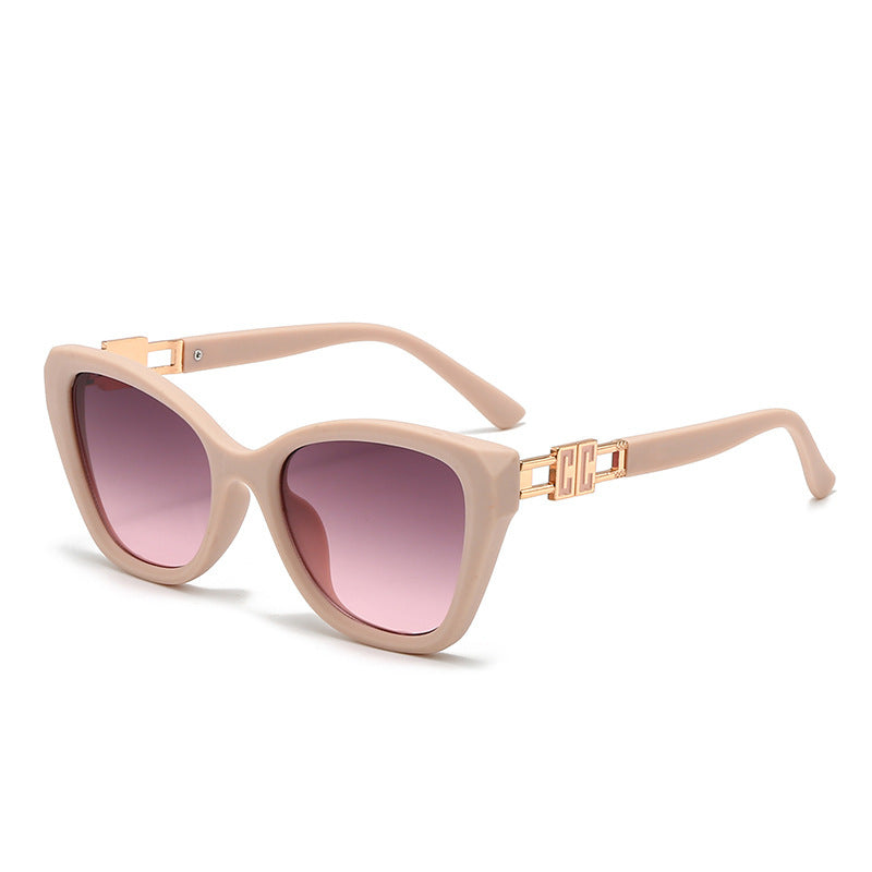 Dame Cat-Eye solbriller med luksuriøse detaljer Skanto