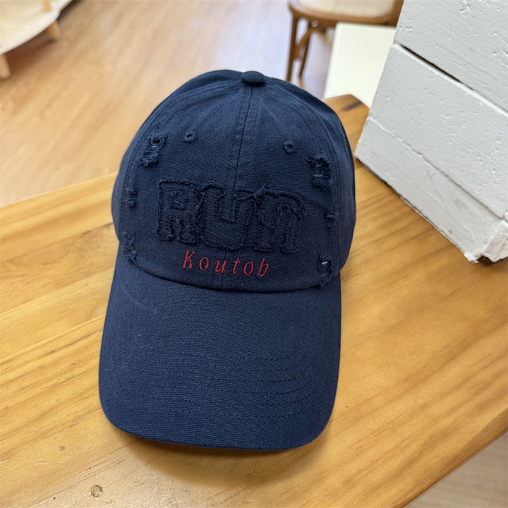 Men's Distressed Embroidered Baseball Cap Skanto