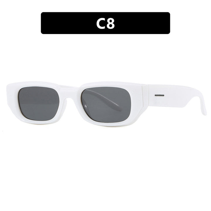 Dame trendy solbriller med innovativ, transparent ramme og polarisert glass Skanto