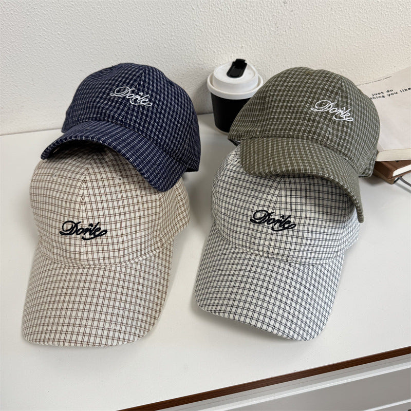 Herre Casual Rutet Baseball Caps Skanto