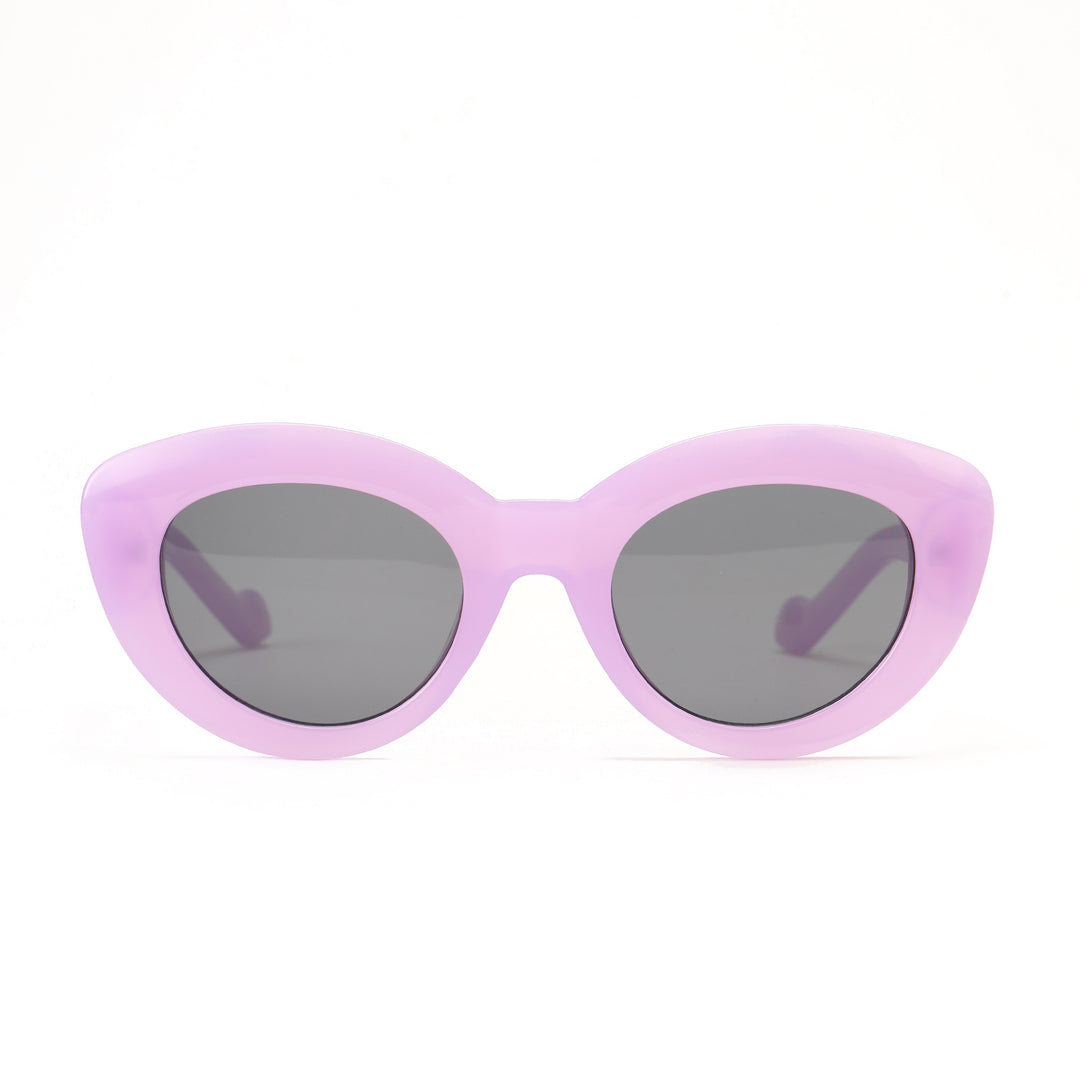 Dame Cat-Eye Solbriller med moderne plastikkinnet Skanto