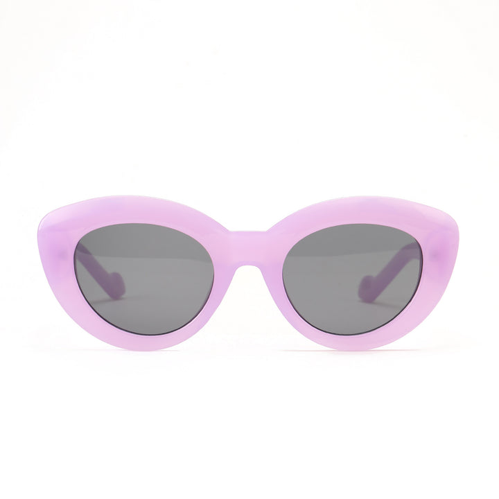 Dame Cat-Eye Solbriller med moderne plastikkinnet Skanto