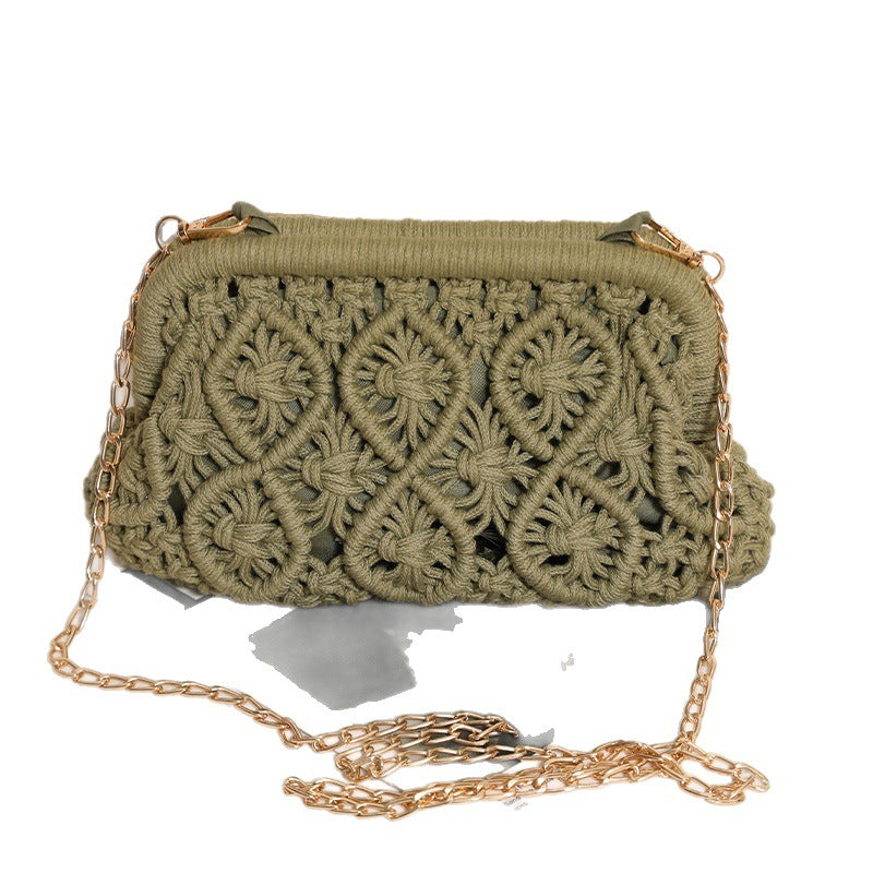 Håndknyttede crossbody-veske i Boho-stil Skanto
