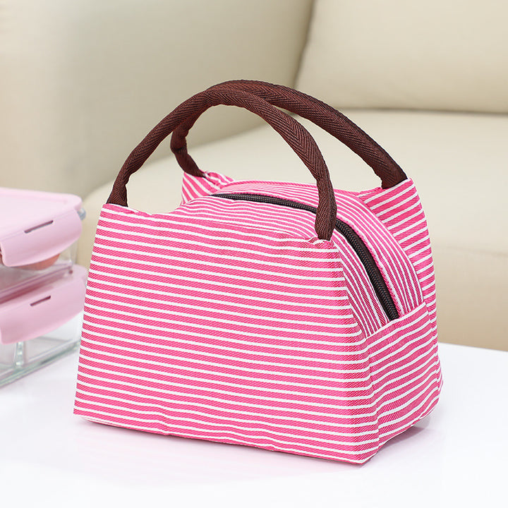 Insulated lunch bag with elegant stripe pattern Skanto