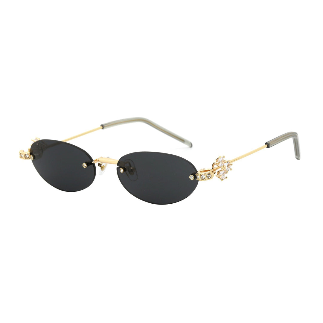 Dame Designer-solbrille med luksuriøse dekorasjoner Skanto