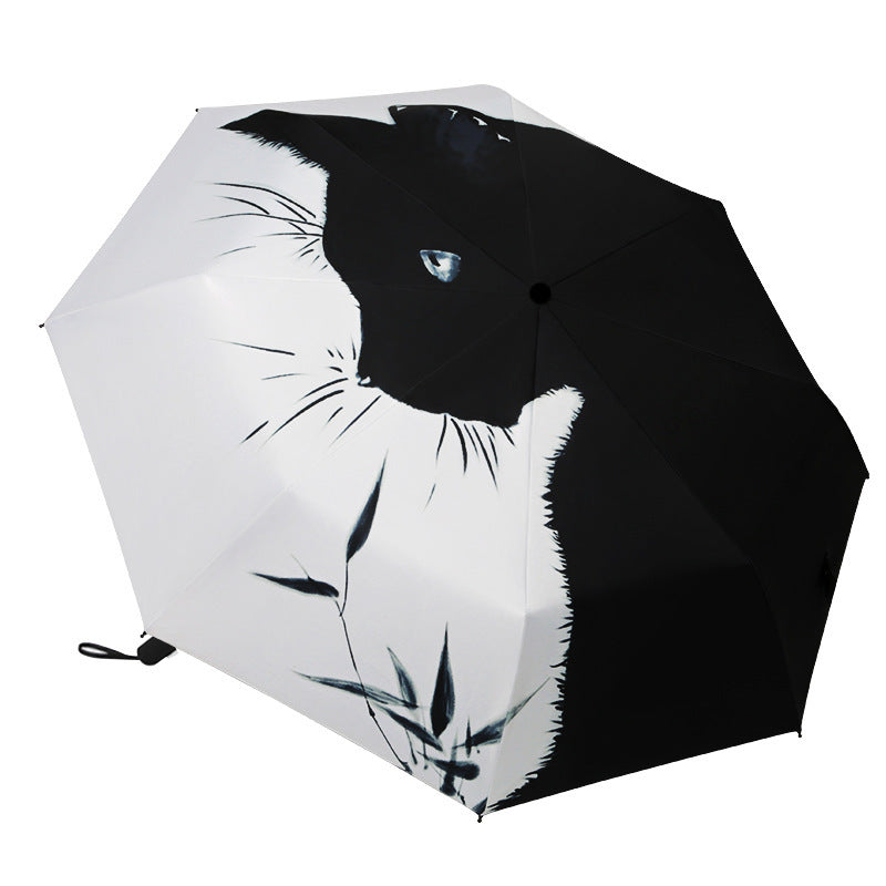 Dame Automatisk Paraply med Kattedesign Skanto