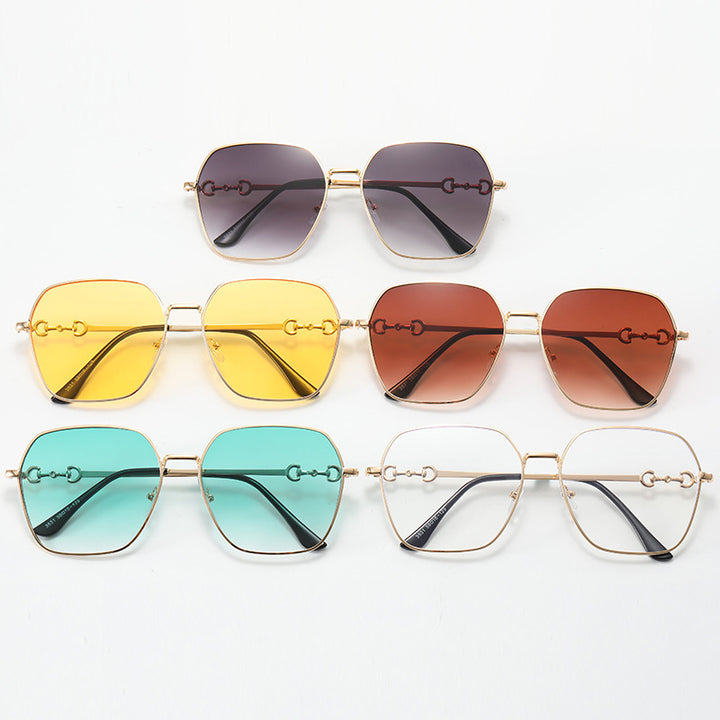 Dame geometrisk Oversized solbrille Skanto