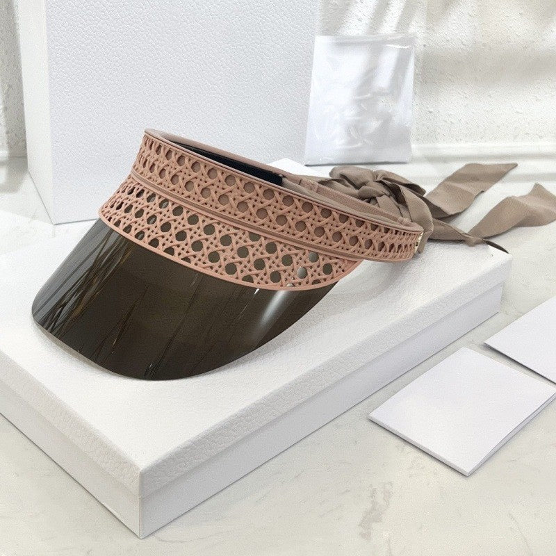 Damer moterik solskjerm med dekorativt bånd Skanto