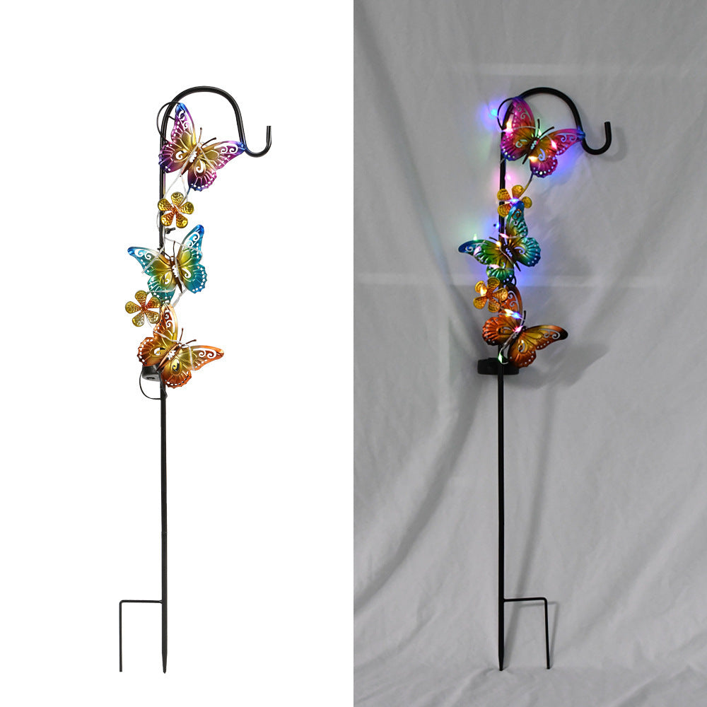 Solar LED Sommerfugl Hage Stake Dekorativ Metall Hage Ornament Skanto