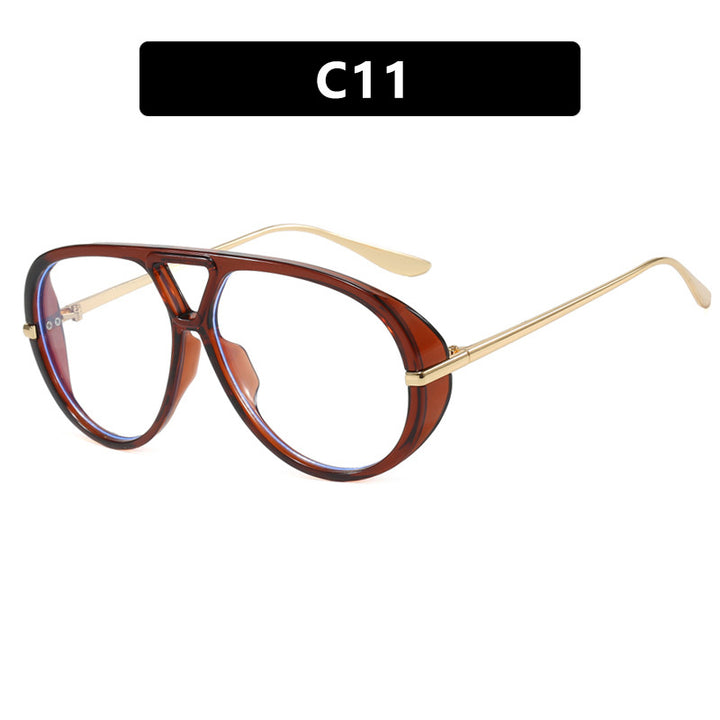 Dame Oversized solbriller med elegant plastramme og speilbelagte glass Skanto