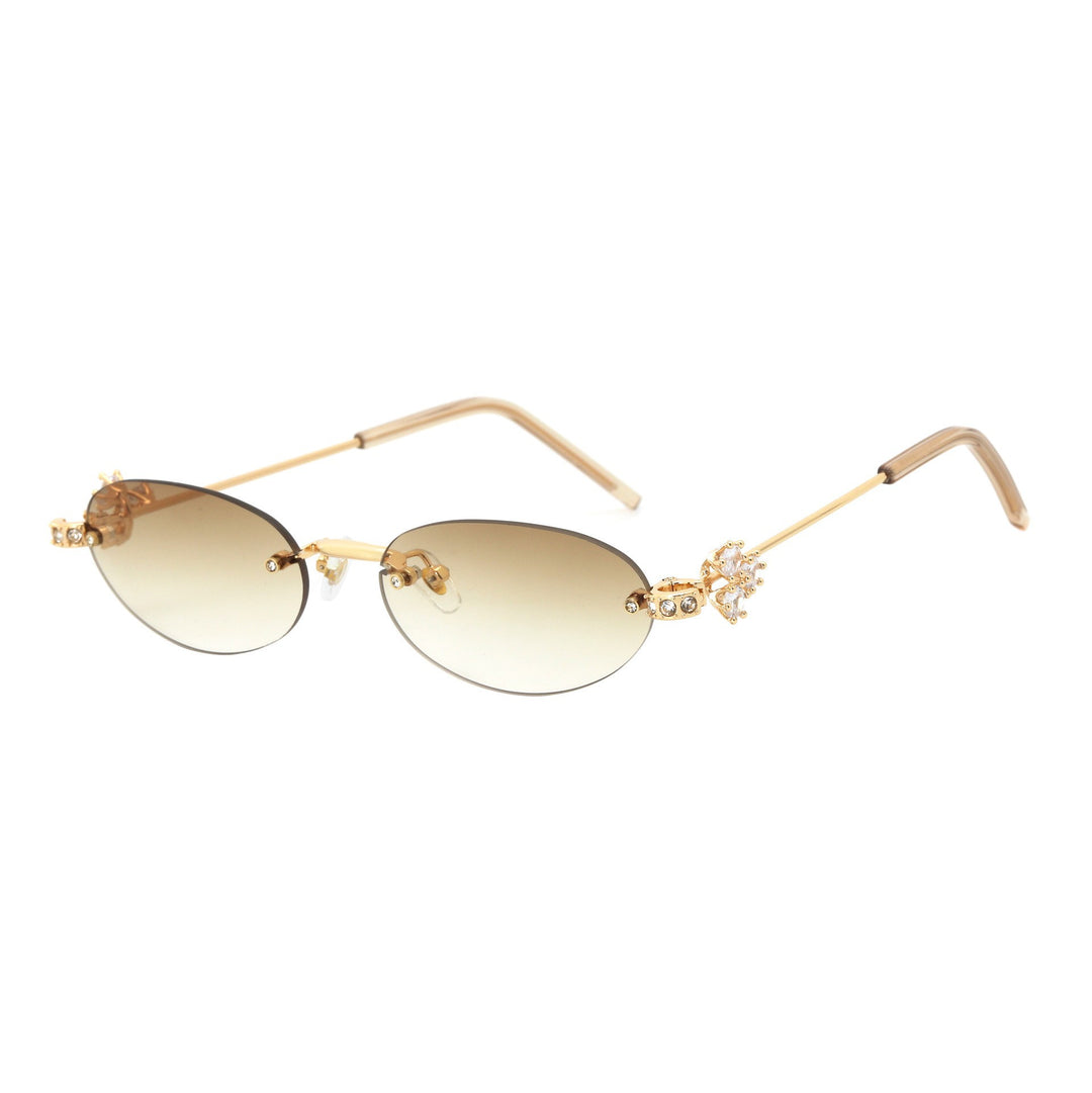 Dame Designer-solbrille med luksuriøse dekorasjoner Skanto
