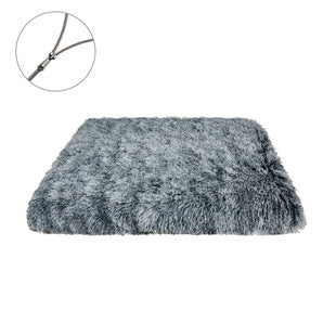 Myk faux fur sovematte hundeseng